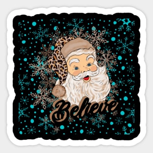 Sparkle Winter Santa Sticker